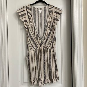 Back and tan romper